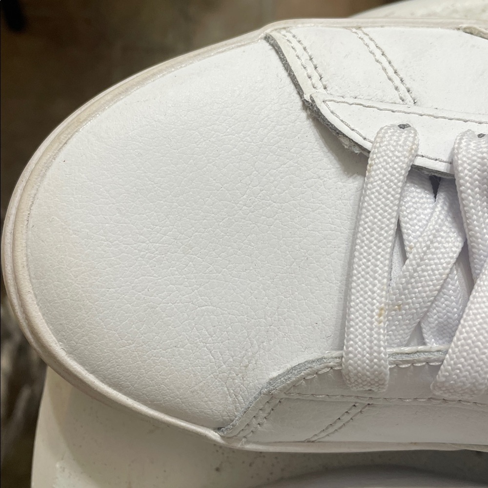 PUMA SMASH PLATFORM V2 L women’s size 8 triple white 373035 01 - Picture 4 of 7
